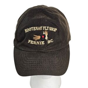Kootenay Fly Shop Fernie BC Fishing Cap Hat British Columbia Canada Embroidered